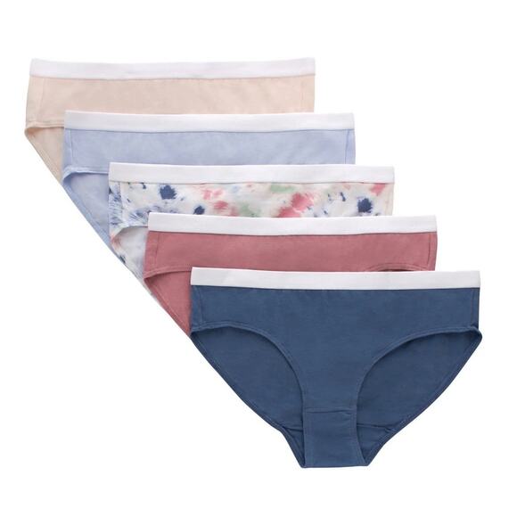 Pack 2 - Hanes Girls' 5-Pack Stretch Hipsters Underwear Size 8 - Picture 3 of 6